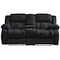 Global Furniture Usa Transitional Zaftig Fabric U250 Ebony Reclining Sofa/Console Reclining Loveseat 4637 - alternate 3